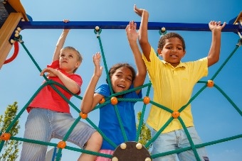 Kids playing outside